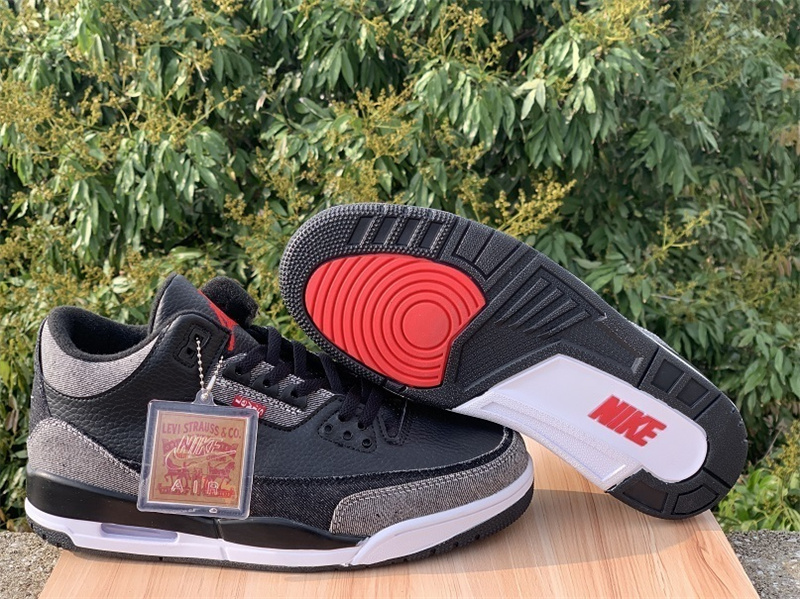 Men's Running weapon Air Jordan 3 Black Shoes 0138